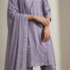 Straight fit kurta with slim fit pants Suit - Lavender Mist