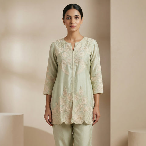 Straight Suit - Seafoam Green