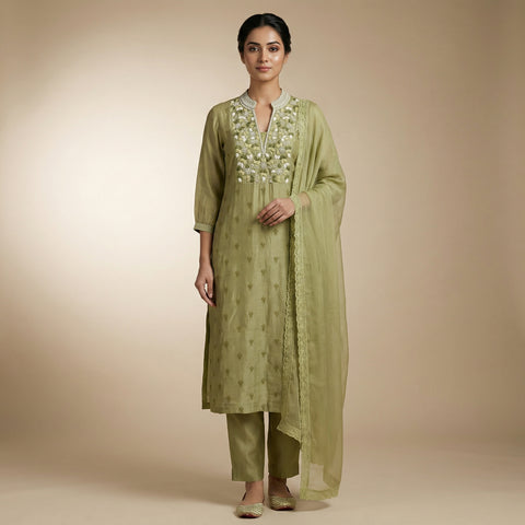 Straight Suit - Olive Green