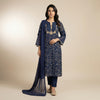 Straight fit kurti with narrow fit pants Suit - Deep Indigo Purple