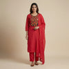 Straight Suit - Crimson Red
