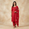 Straight fit Suit - Crimson Red