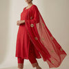 Straight fit Suit - Crimson Red