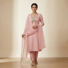 Straight fit kurta with relaxed pants. Suit - Blush Pink
