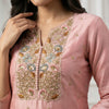 Straight fit kurta with relaxed pants. Suit - Blush Pink