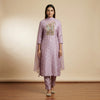 Straight fit kurta with relaxed pants. Suit - Dusty Mauve