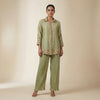 Straight-fit top with relaxed-fit pants Suit - Seafoam Green