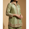Straight-fit top with relaxed-fit pants Suit - Seafoam Green