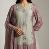 Straight fit kurta with straight pants. Suit - Dusty Mauve