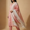 Straight fit kurta with straight pants Suit - Rose Blush