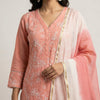 Straight fit kurta with straight pants Suit - Rose Blush