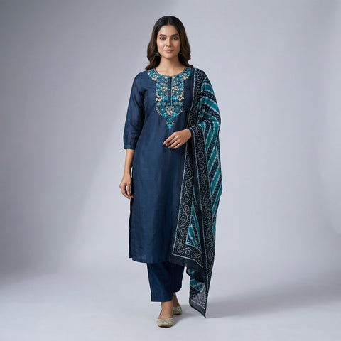 Straight fit Suit - Deep Teal Blue