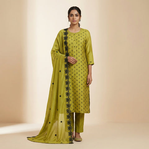 Straight Suit - Lime Green