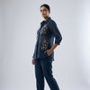 Straight fit kurta with relaxed straight pants Set - Midnight Blue