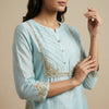 Straight Suit - Soft Turquoise Blue