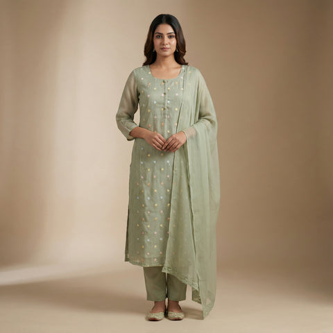 Straight Set - Muted Green