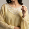 Loose fit top with straight-cut bottoms Set - Light Lemon