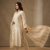 Straight fit kurta with straight pants Suit - Classic Off White
