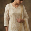 Straight fit kurta with straight pants Suit - Classic Off White