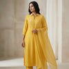 Straight fit with relaxed pants Suit - Golden Yellow