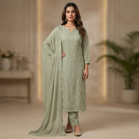 Straight Suit - Olive Green