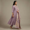 A-line Kurti with straight pants Suit - Dusty Mauve