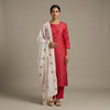 A-line with straight pants Suit - Fuchsia Pink